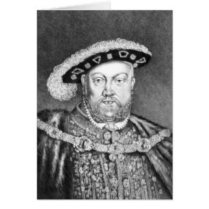 Illustration för kung Henry VIII Hälsningskort