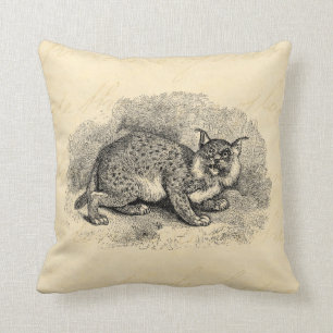 Illustration för lodjur för katt för egennamn f kudde