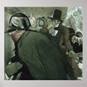 Illustration för näsan av Nikolai Gogol Poster