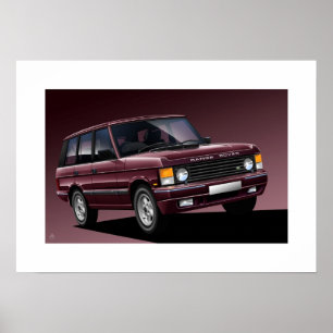 Illustration för Range Rover klassikeraffisch Poster