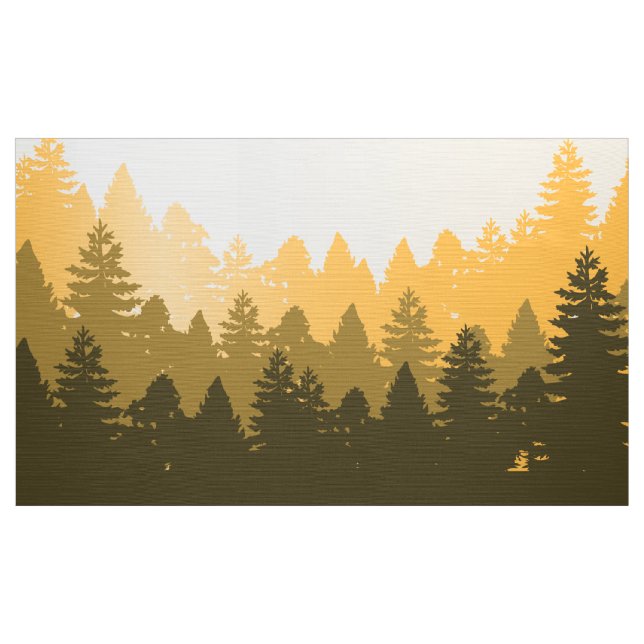 Illustration för skogträdSilhouette Tyg (Yard)
