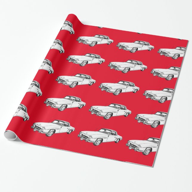 Illustration för sl för Mercedes Benz 300 Presentpapper (Utrullad)