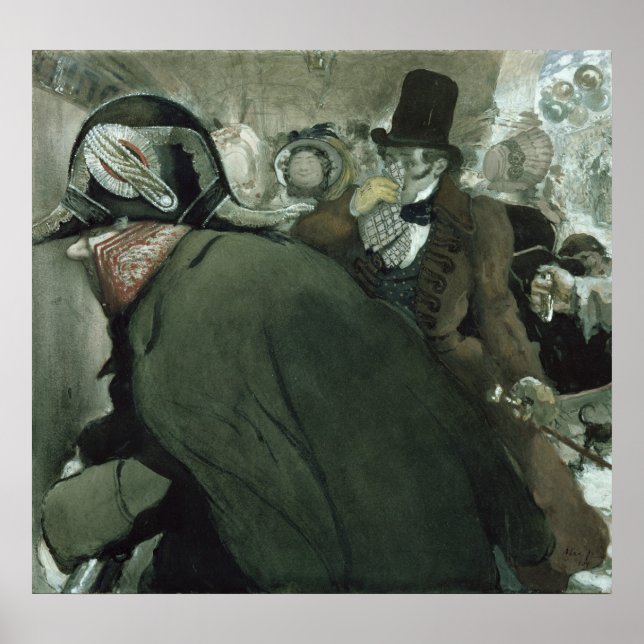 Illustration for the Nose by Nikolai Gogol Poster (Framsidan)