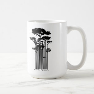 Illustration för träd för Banksy stilBarcode Kaffemugg