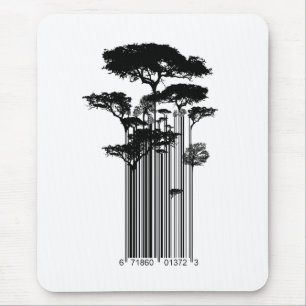 Illustration för träd för Banksy stilBarcode Musmatta