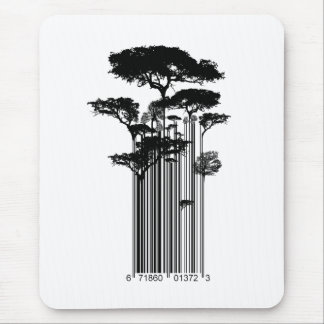 Illustration för träd för Banksy stilBarcode Musmatta