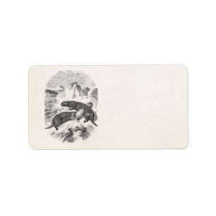 Illustration för utter för 1800s för adressetikett