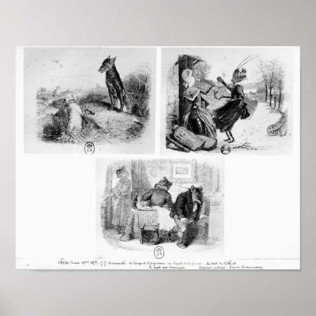 Illustration för "Vargen och lambb" Poster (Framsidan)