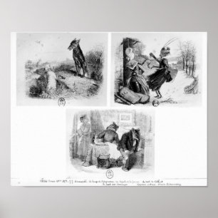 Illustration för 'vargen och Lambb'en Poster