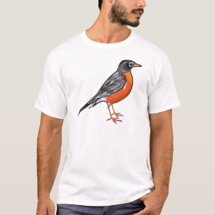Illustration för vektor för amerikanRobin fågel Tee