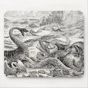 Illustration för vintage1800sDinosaur - Dinosaurs Musmatta