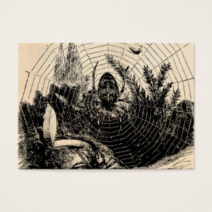 Illustration för vintage1800sspindelnät - spindl visitkort
