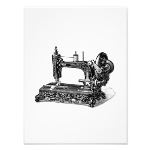 Illustration för vintage1800ssymaskin fototryck