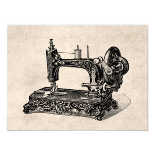Illustration för vintage1800ssymaskin fototryck