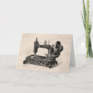 Illustration för vintage1800ssymaskin kort