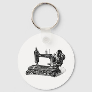 Illustration för vintage1800ssymaskin nyckelring
