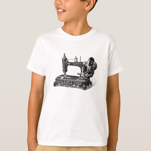 Illustration för vintage1800ssymaskin t shirt (Framsida)