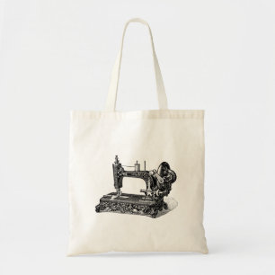 Illustration för vintage1800ssymaskin tygkasse