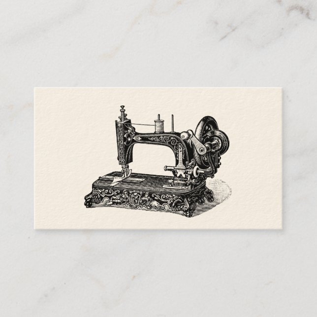 Illustration för vintage1800ssymaskin visitkort (Framsida)