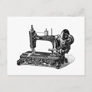 Illustration för vintage1800ssymaskin vykort