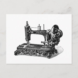 Illustration för vintage1800ssymaskin vykort