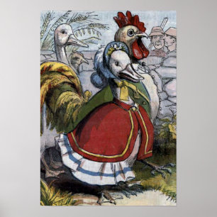Illustration för vintage "för gammal morgås" poster