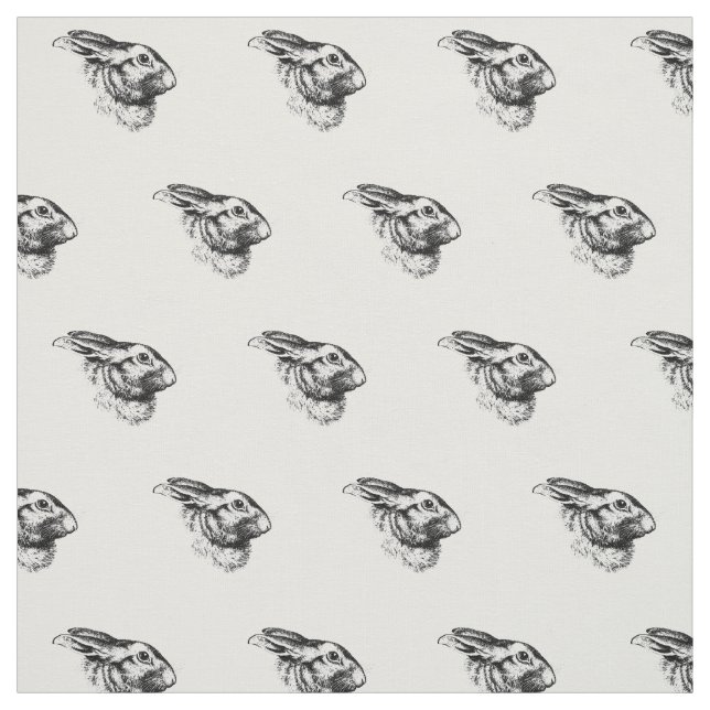 Illustration för vintage för påskhareHarekanin Tyg (Provkarta)