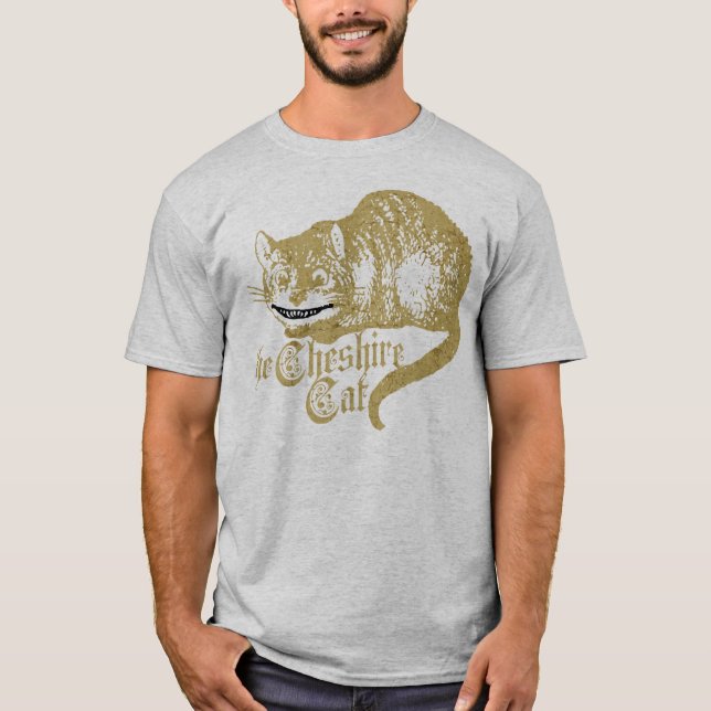 Illustration för vintageCheshire katt Tee Shirt (Framsida)
