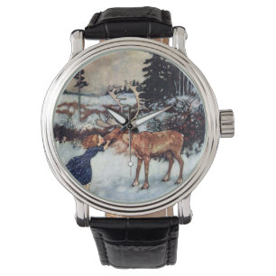 Illustration för vintagesnödrottning armbandsur
