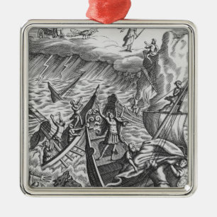 Illustration från "Aeneiden" vid Virgil Julgransprydnad Metall