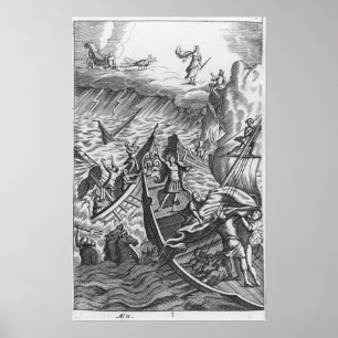 Illustration från "Aeneiden" vid Virgil Poster