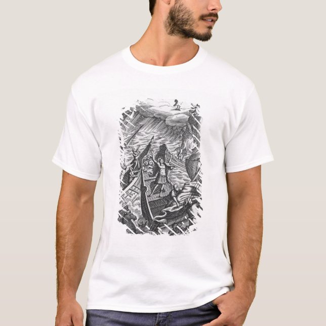 Illustration från "Aeneiden" vid Virgil T-shirt (Framsida)