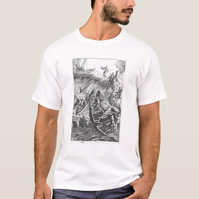 Illustration från "Aeneiden" vid Virgil T Shirt (Framsida)