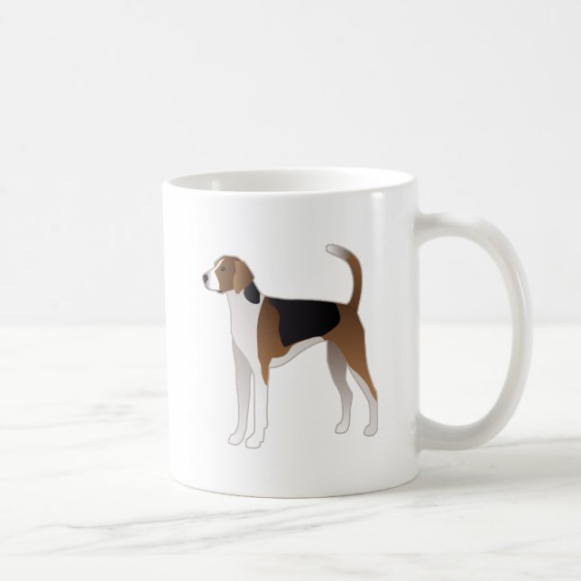 Illustration från American Foxhound Basic Hund ave Kaffemugg (Höger)