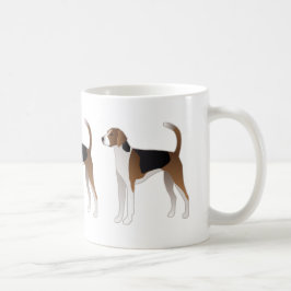 Illustration från American Foxhound Basic Hund ave Kaffemugg