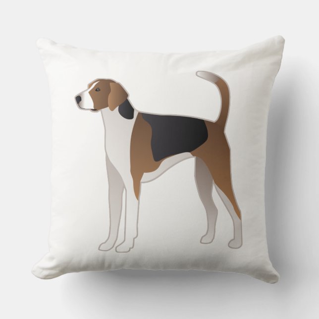 Illustration från American Foxhound Basic Hund ave Kudde (Framsida)