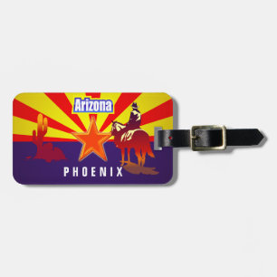 Illustration från Arizona Statlig flagga Bagagebricka