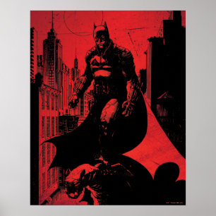 Illustration från Batman Tecknad Bok Poster