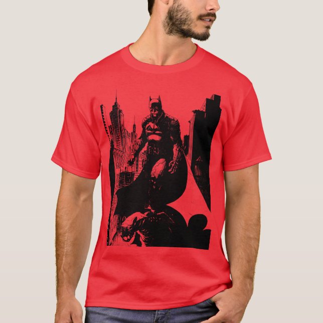 Illustration från Batman Tecknad Bok T Shirt (Framsida)