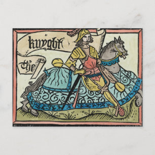 Illustration från Canterbury Tales Vykort