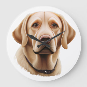 Illustration från Classic Labrador Retriever Stor Klocka