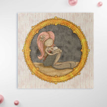 Illustration från Cute Sjöjungfru Mor och Baby Por