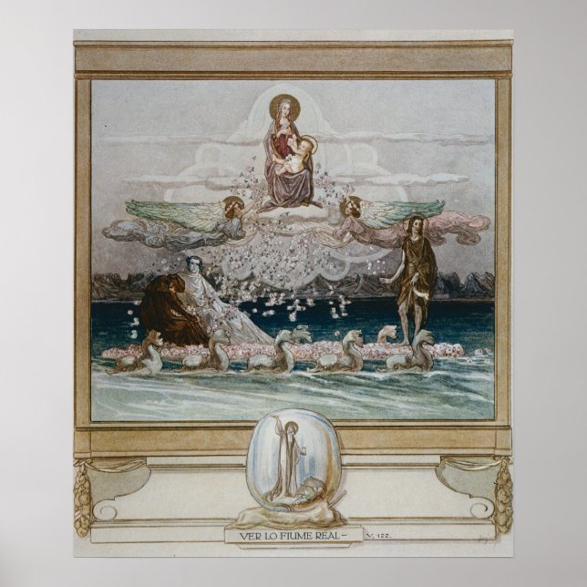 Illustration från Dantes "Divine Comedy" 2 Poster (Framsidan)