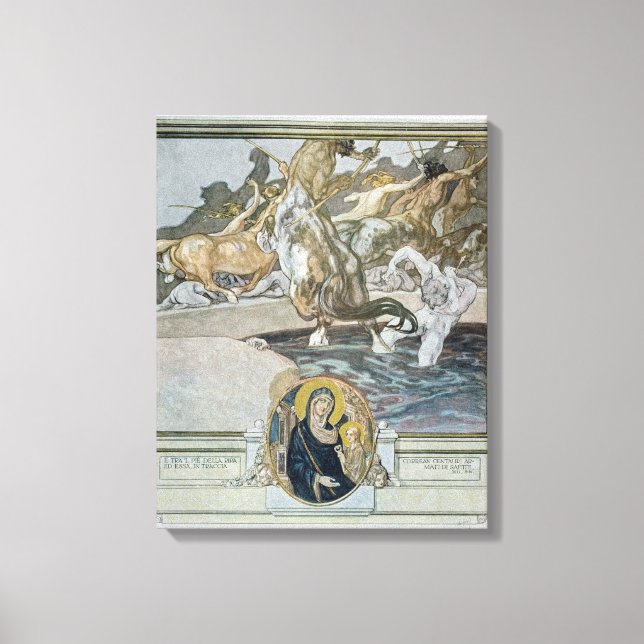 Illustration från Dantes "Divine Comedy" Canvastryck (Framsida)