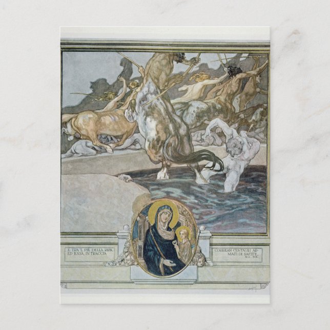 Illustration från Dantes "Divine Comedy" Vykort (Framsida)