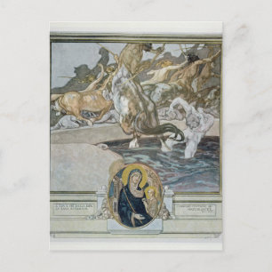 Illustration från Dantes "Divine Comedy" Vykort