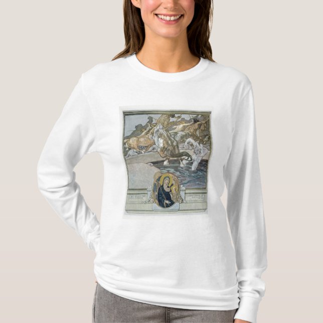 Illustration från Dantes 'gudomliga Comedy Tee (Framsida)
