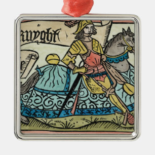 Illustration från "de Canterbury sagorna Julgransprydnad Metall