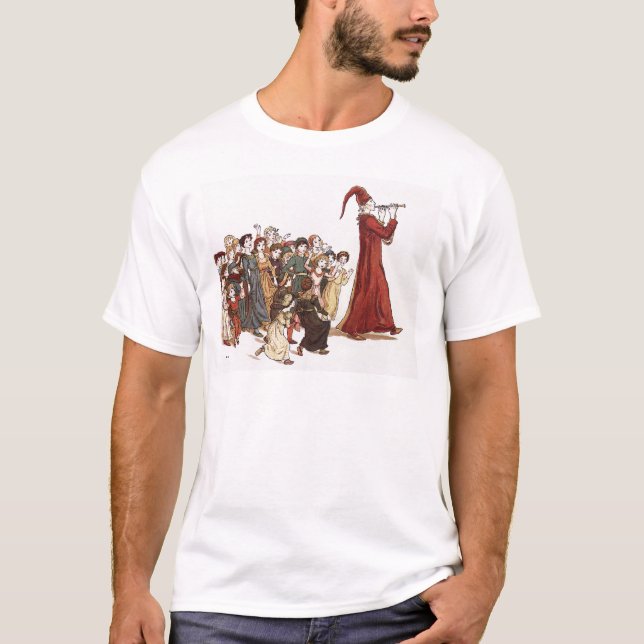 Illustration från den Pied pipblåsaren av den T Shirt (Framsida)