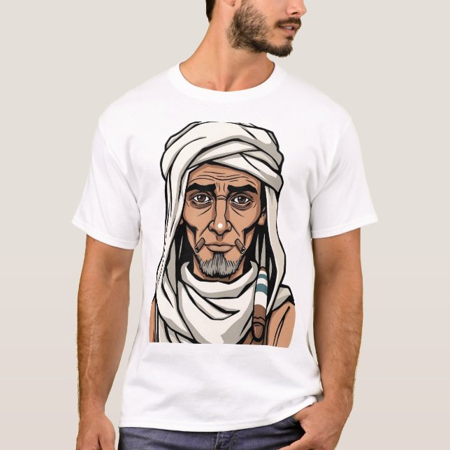 Illustration från Egyptian Artisan Ansikte T Shirt (Framsida)